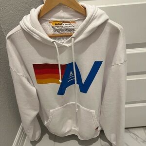 Aviator Nation White Hoodie